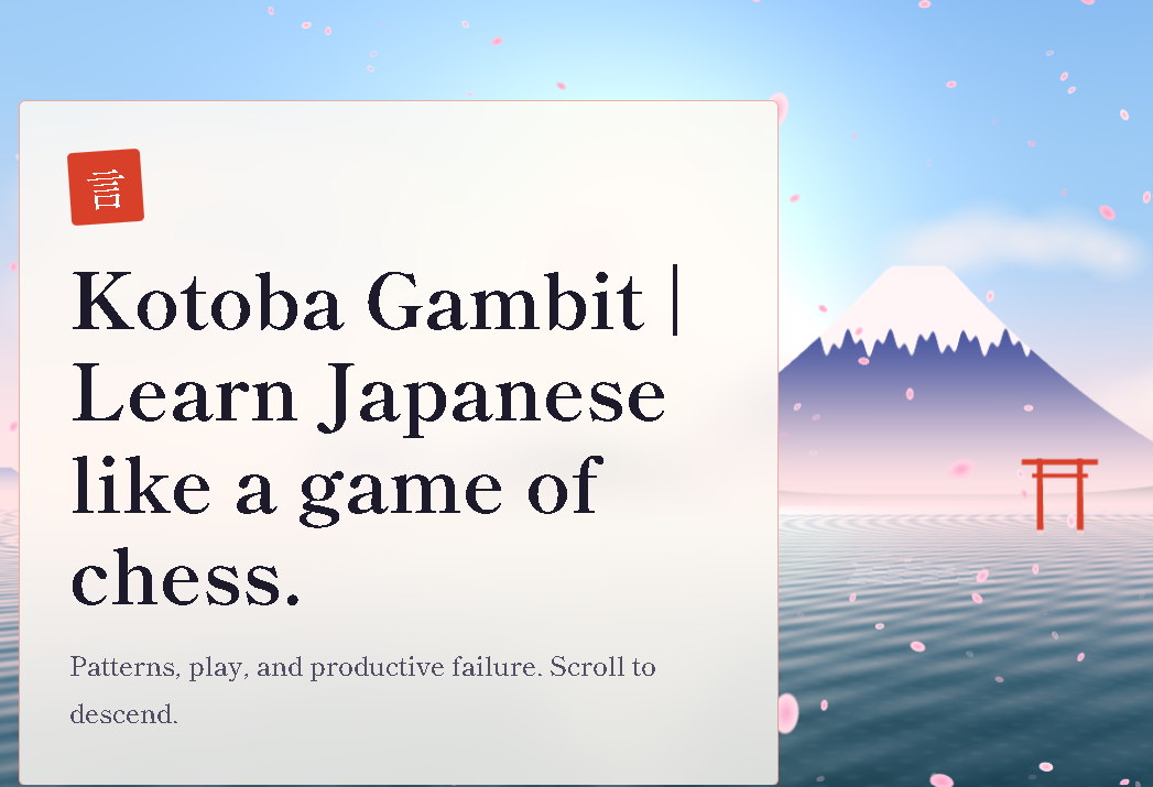 Kotoba Gambit